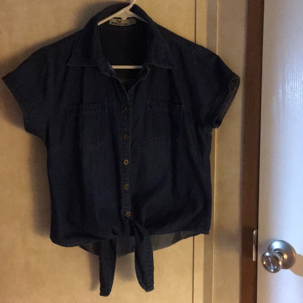 MissLee Jean Petite Denim Crop top - VNese size L